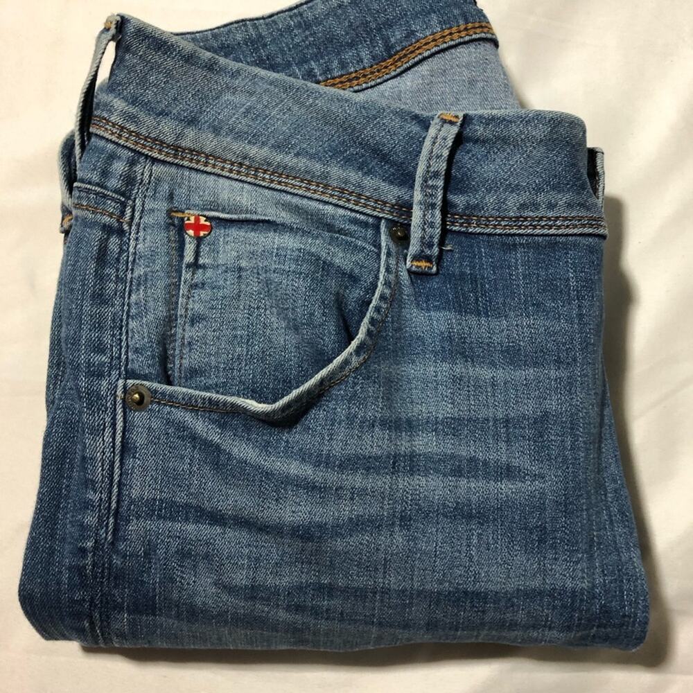 Hudson mid rise skinny with step hem distressed blue jeans womens 29 flap pocket - Picture 12 of 12
